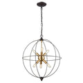 Loftin 19 Inch Wide 6 Light Chandelier In Oil Rubbed Bronze 19In W X 19In D X 22In H