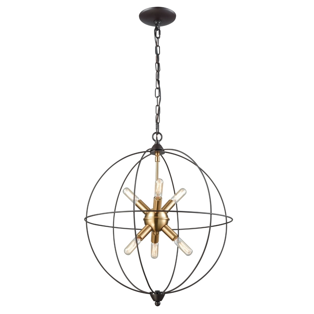 Loftin 19 Inch Wide 6 Light Chandelier In Oil Rubbed Bronze 19In W X 19In D X 22In H