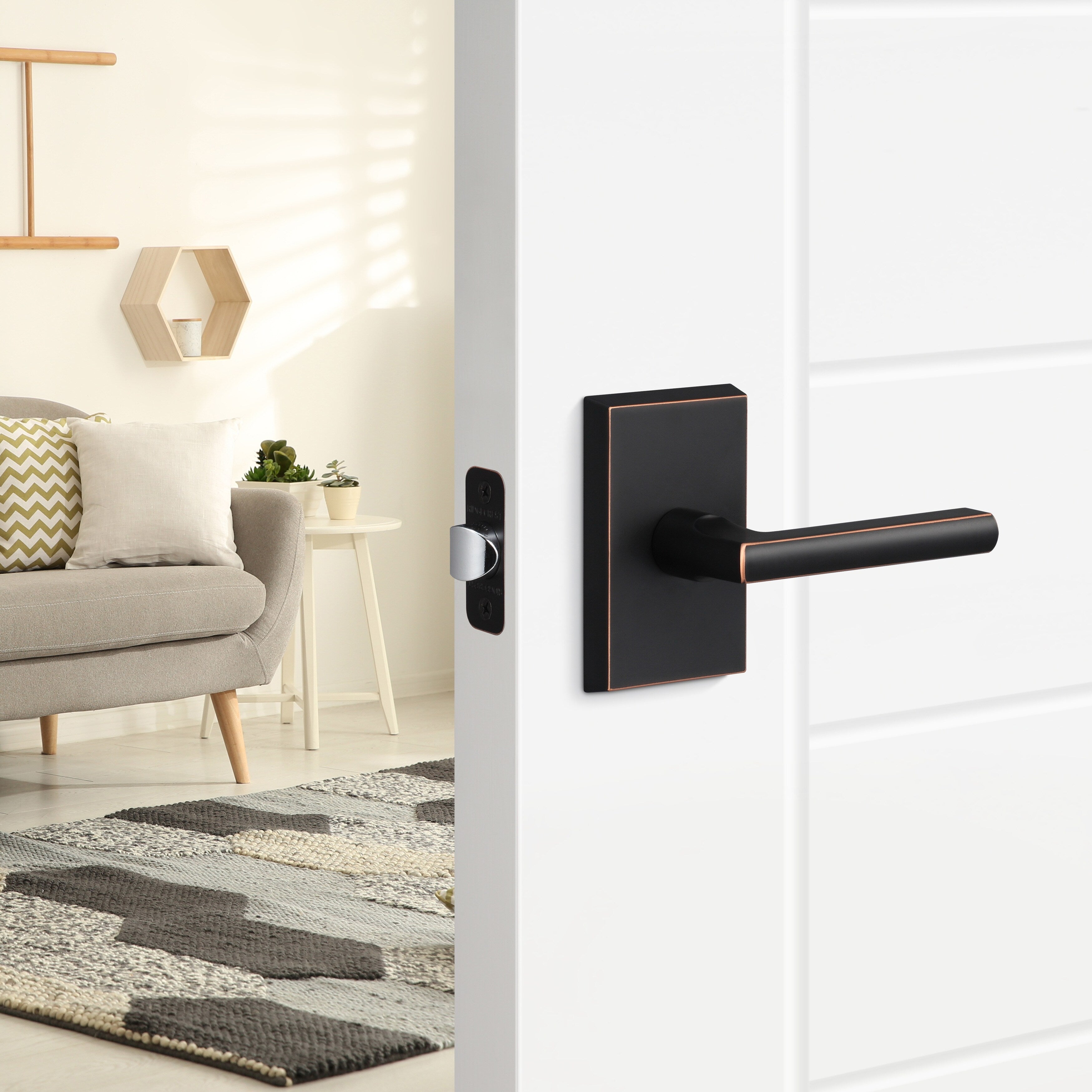 Sure Loc Rustic Logan Vintage Bronze Lever Handle