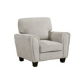 Loi Sofa Armchair With Reversible Cushion Transitional Gray Chenille