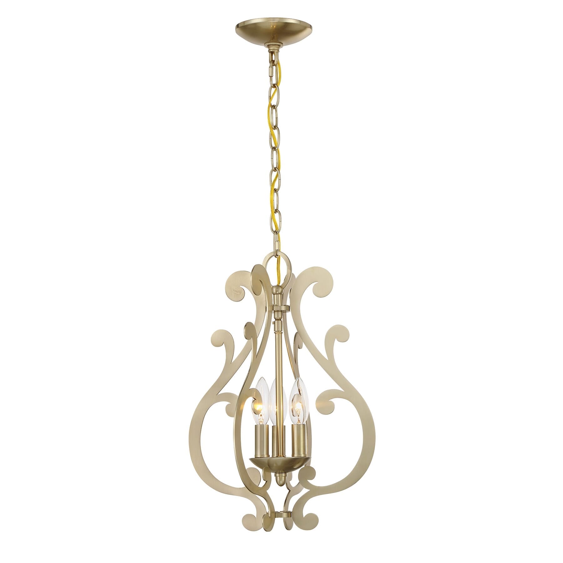 Lombard 3 Light Pendant In Noble Brass