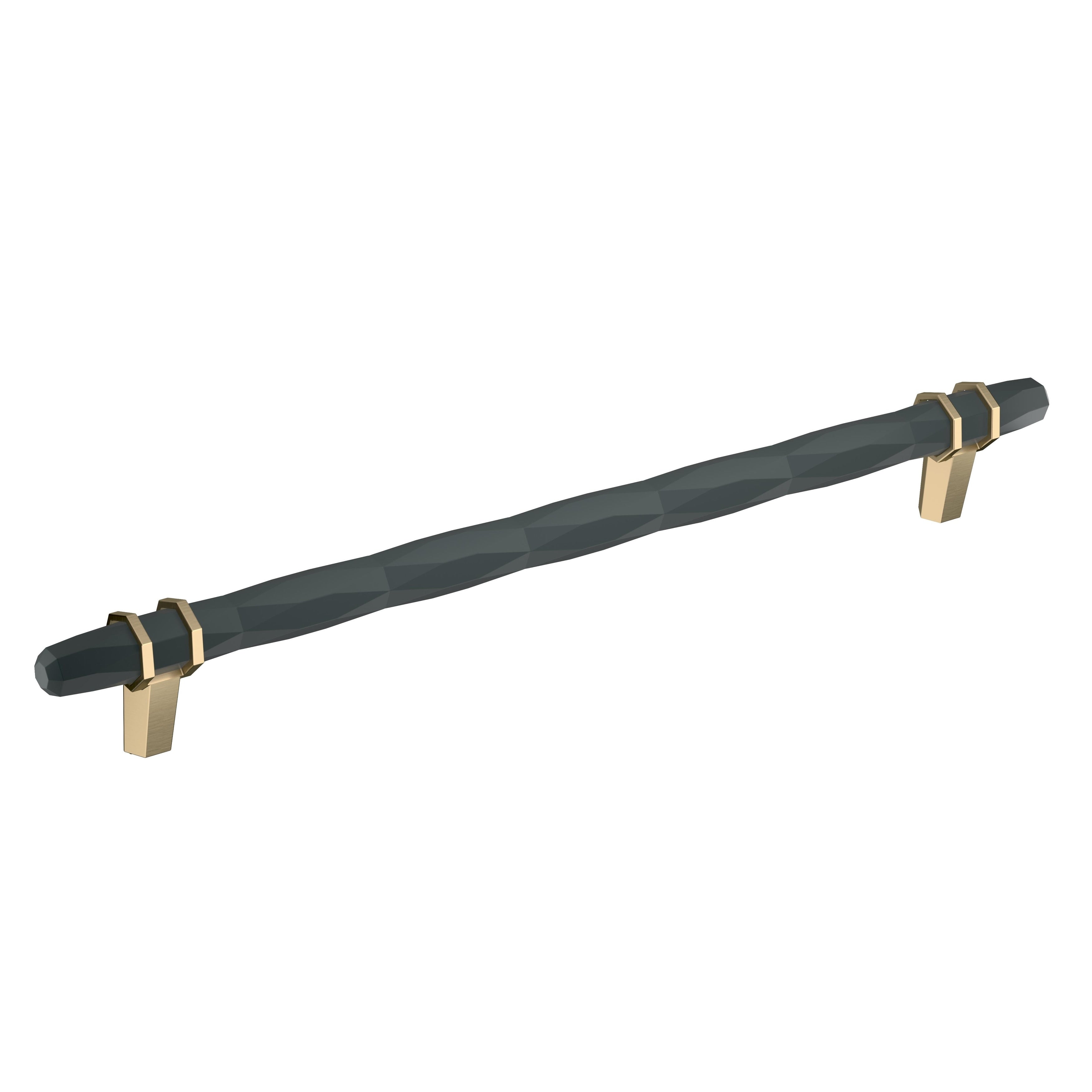 Amerock London 10 1 16 In 256 Mm Center To Center Black Bronze Golden Champagne Cabinet Pull