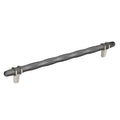 Amerock London 10 1 16 In 256 Mm Center To Center Black Chrome Satin Nickel Cabinet Pull