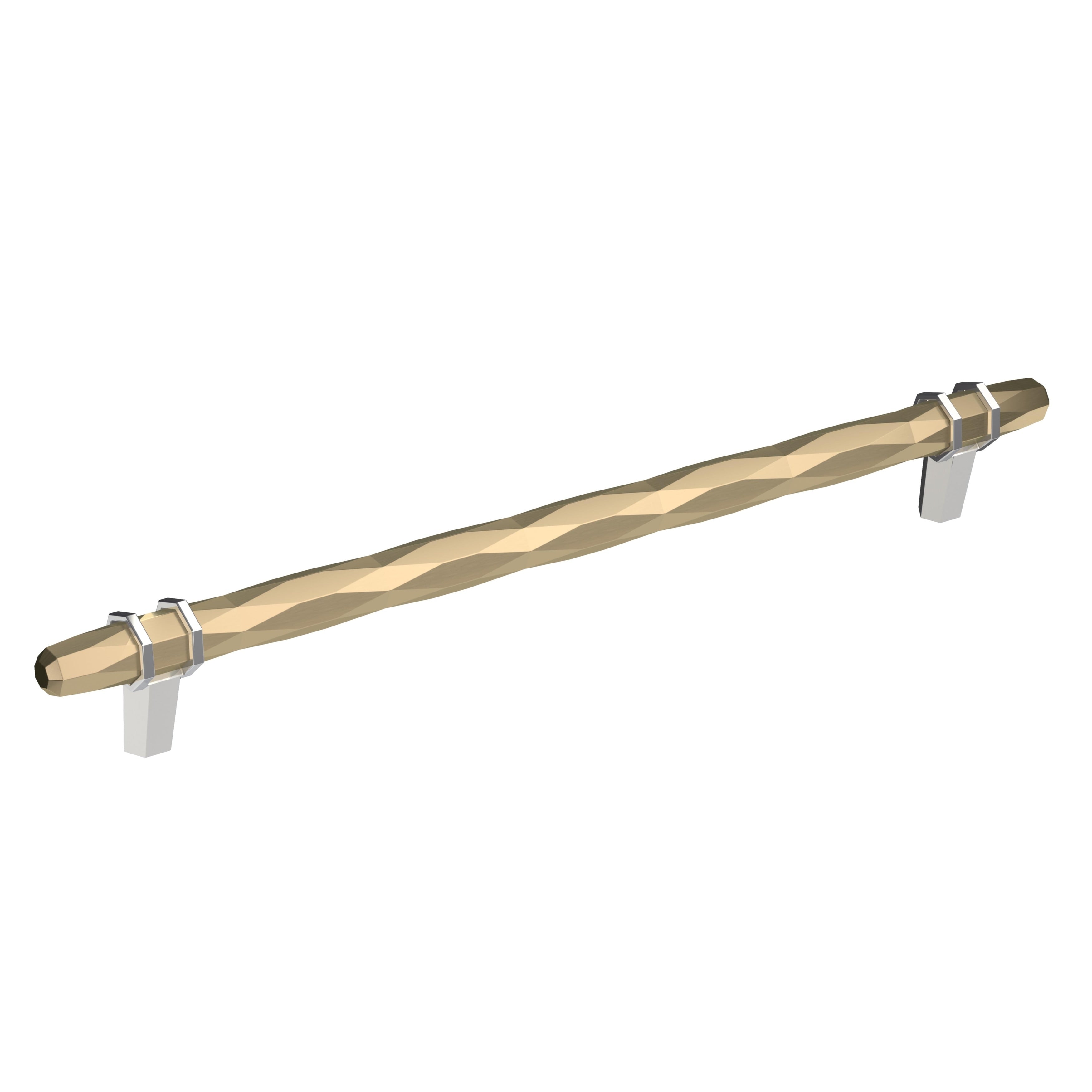 Amerock London 10 1 16 In 256 Mm Center To Center Golden Champagne Polished Chrome Cabinet Pull
