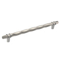 Amerock London 10 1 16 In 256 Mm Center To Center Satin Nickel Polished Chrome Cabinet Pull
