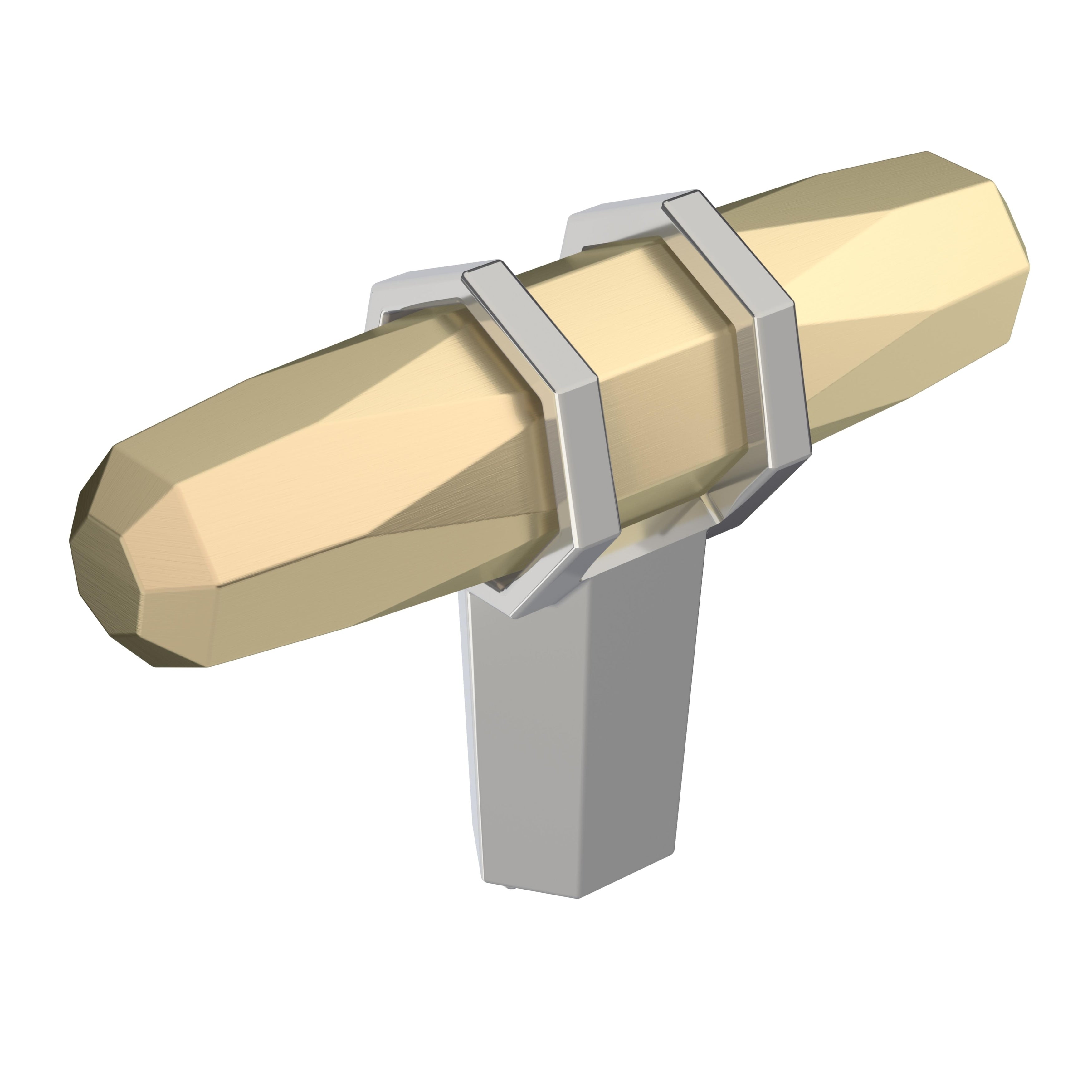 Amerock London 2 1 2 In 64 Mm Length Golden Champagne Polished Chrome Cabinet Knob