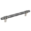 Amerock London 6 5 16 In 160 Mm Center To Center Black Chrome Satin Nickel Cabinet Pull