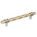 Amerock London 6 5 16 In 160 Mm Center To Center Golden Champagne Polished Chrome Cabinet Pull