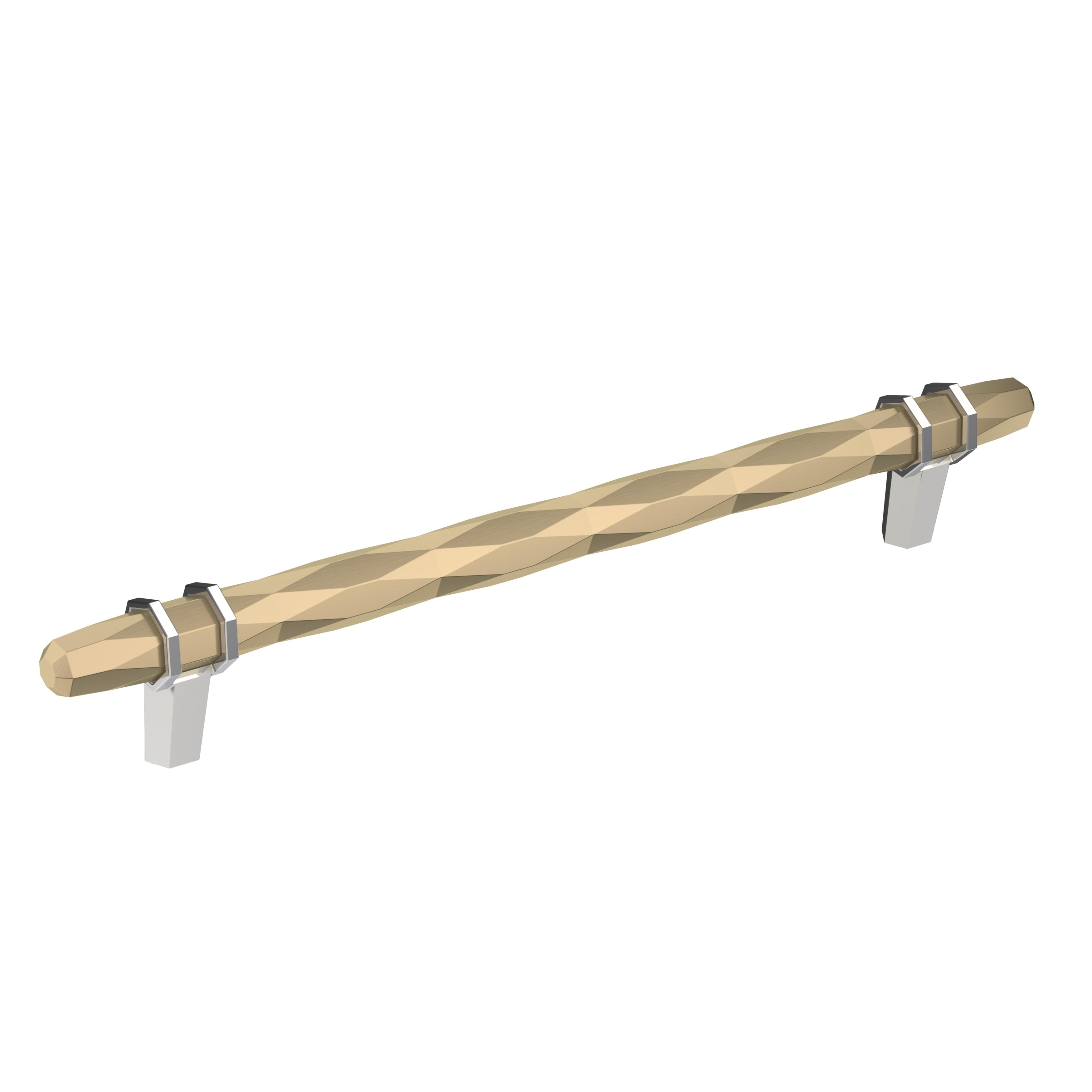Amerock London 8 In 203 Mm Center To Center Golden Champagne Polished Chrome Cabinet Pull