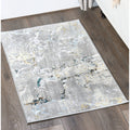 London Collection Gray Ivory Abstract Area Rug 2X3 2 X 33
