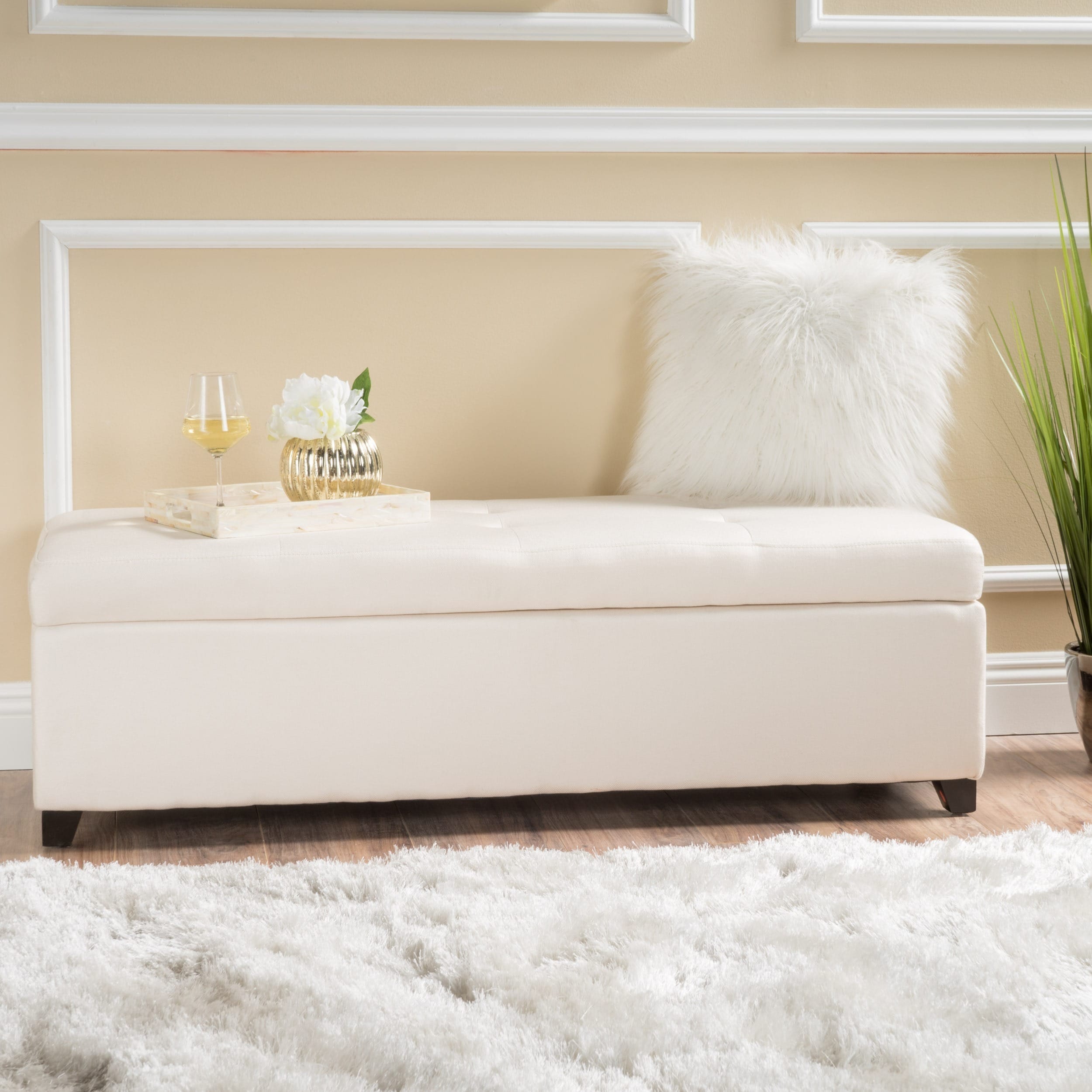 London Fabric Storage Bench By Christopher Knight Home