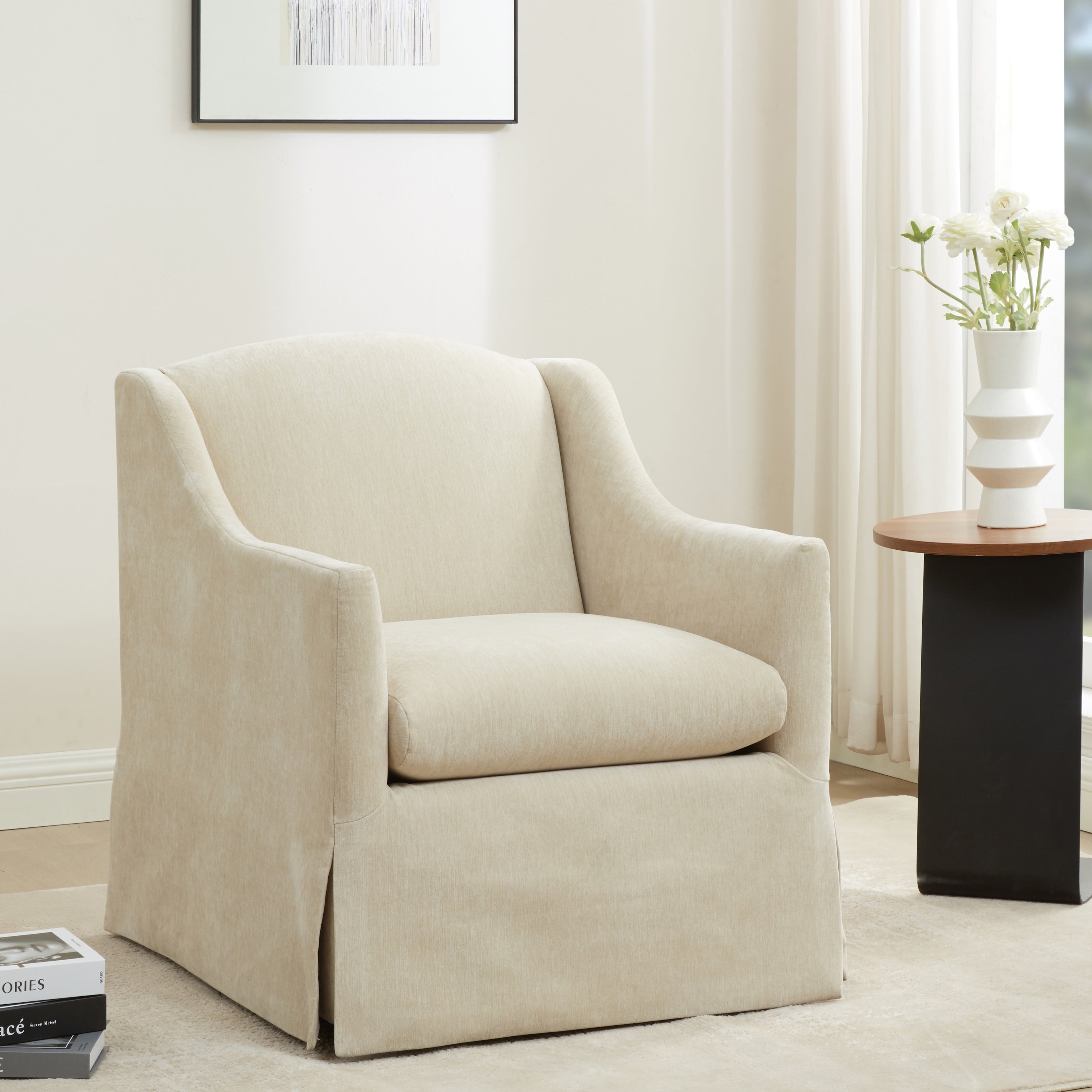 Londyn Skirted Swivel Accent Chair By Greyson Living