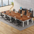 Long Conference Table Set Of 4 13Ft Large Rectangle Meeting Seminar Table 78.74 Inch Business Tables