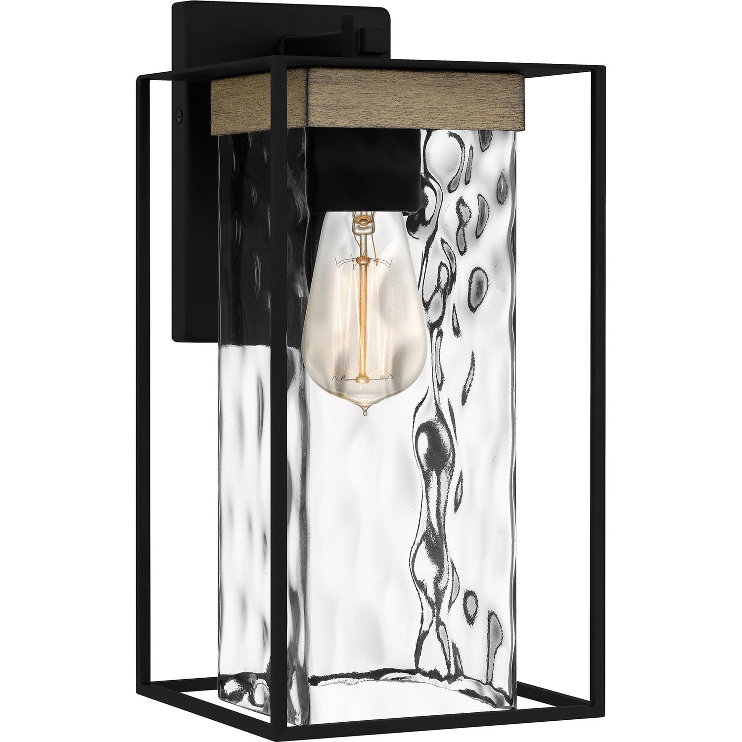Longwood 1 Light Outdoor Wall Mount In Matte Black