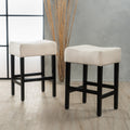 Lopez 27 Inch Fabric Backless Counter Stool Set Of 2 By Christopher Knight Home
