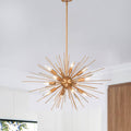 Lorena 12 Light Gold Sputnik Chandelier With Crystal And Slender Rods