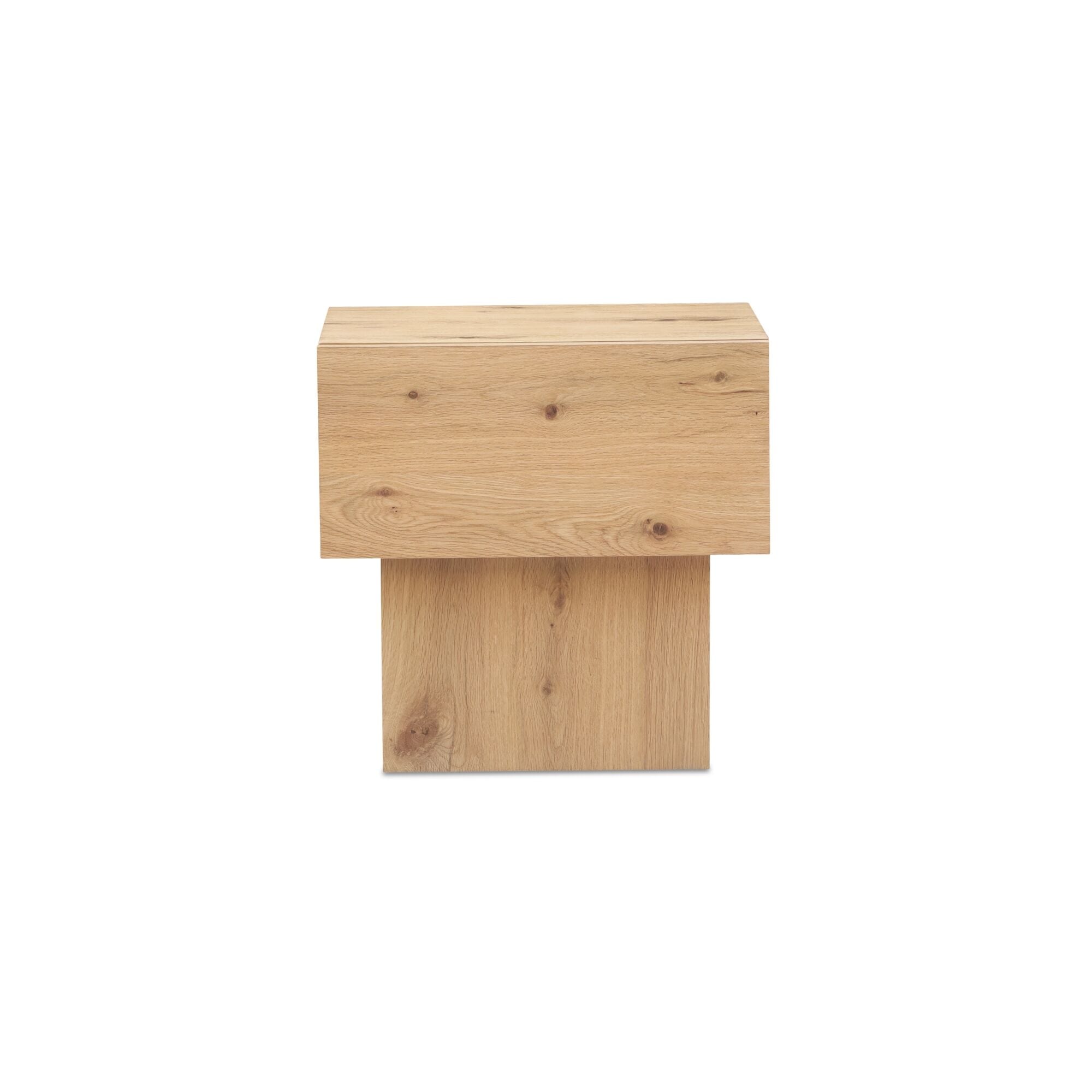 Lorinda Nightstand Rectangular Rustic Oak Veneer 1 Drawer Natural Finish