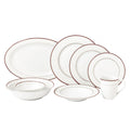 Lorren Home 50 Piece New Bone China Dinnerware Set Service For 8 Scarlet