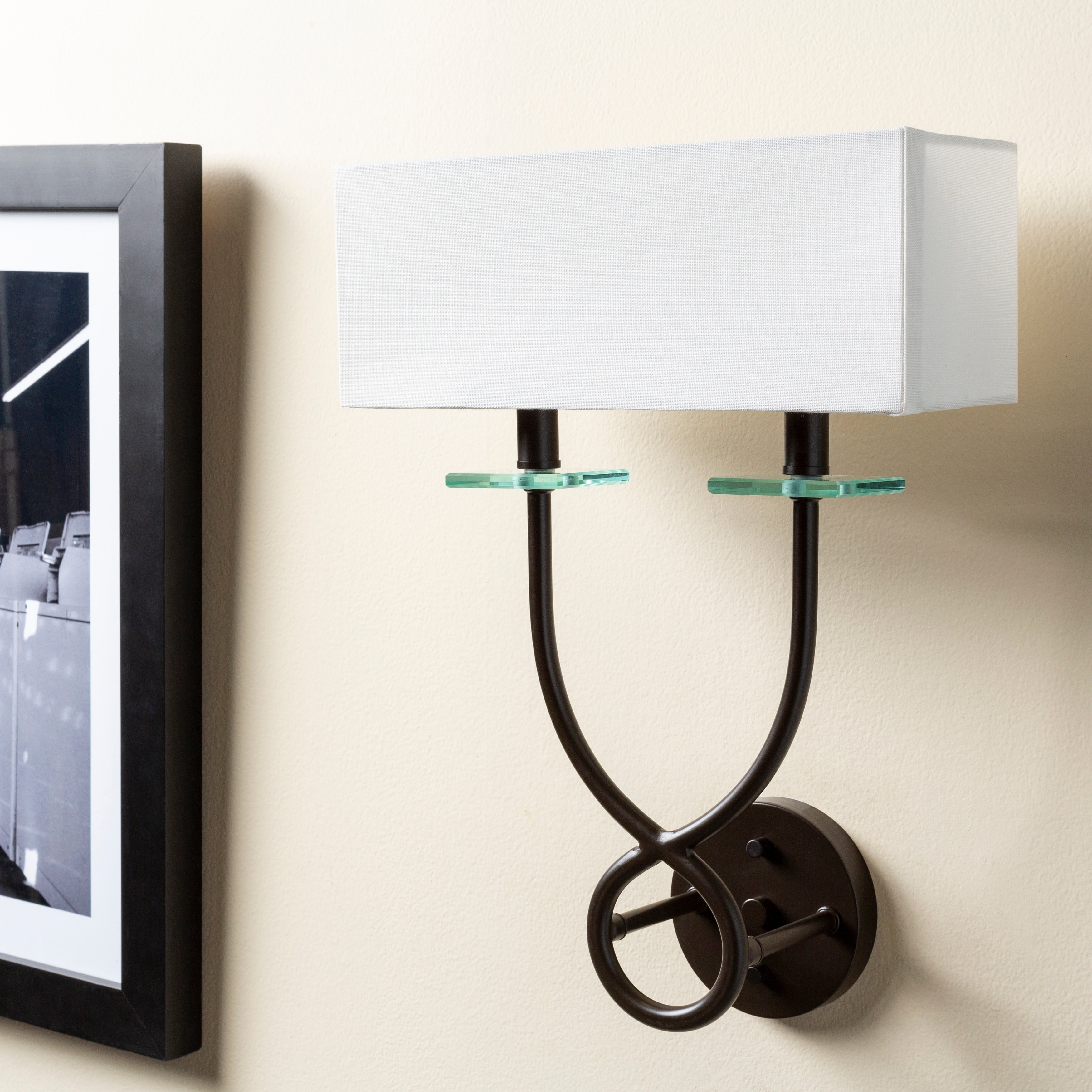 Loryn Classic Bronze 2 Light Wall Sconce 18.25 H X 13 W X 6.75 D