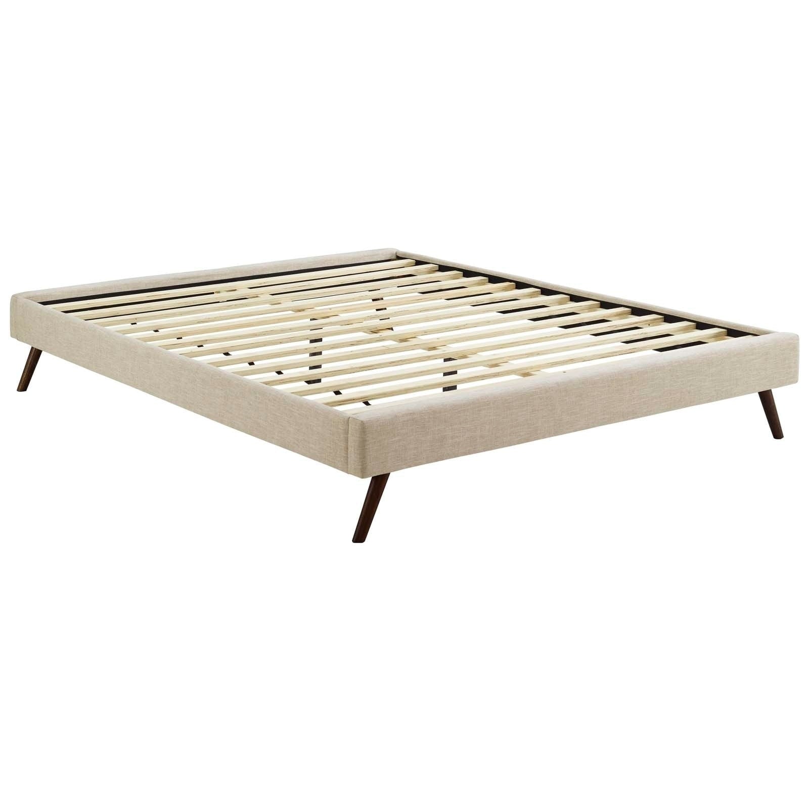 Loryn Queen Bed Frame With Round Splayed Legs