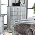 Lothram Transitional Silver 5 Drawer Chest By Foa