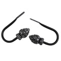 Instyledesign Lotus Black Patina Curtain Holdback Pair