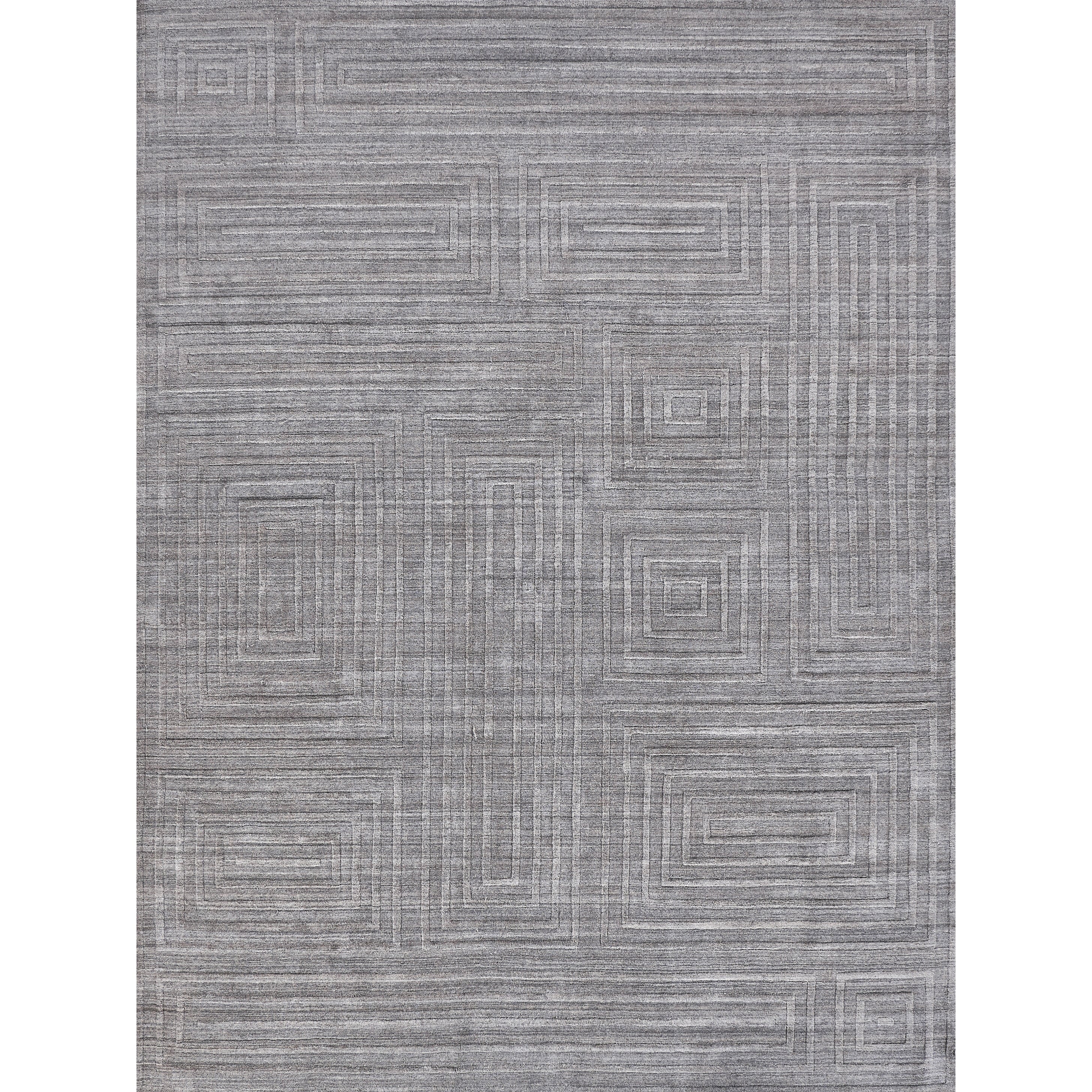 Lotus Hand Tufted Wool Bamboo Silk Gray Silver Area Rug 8 X 10