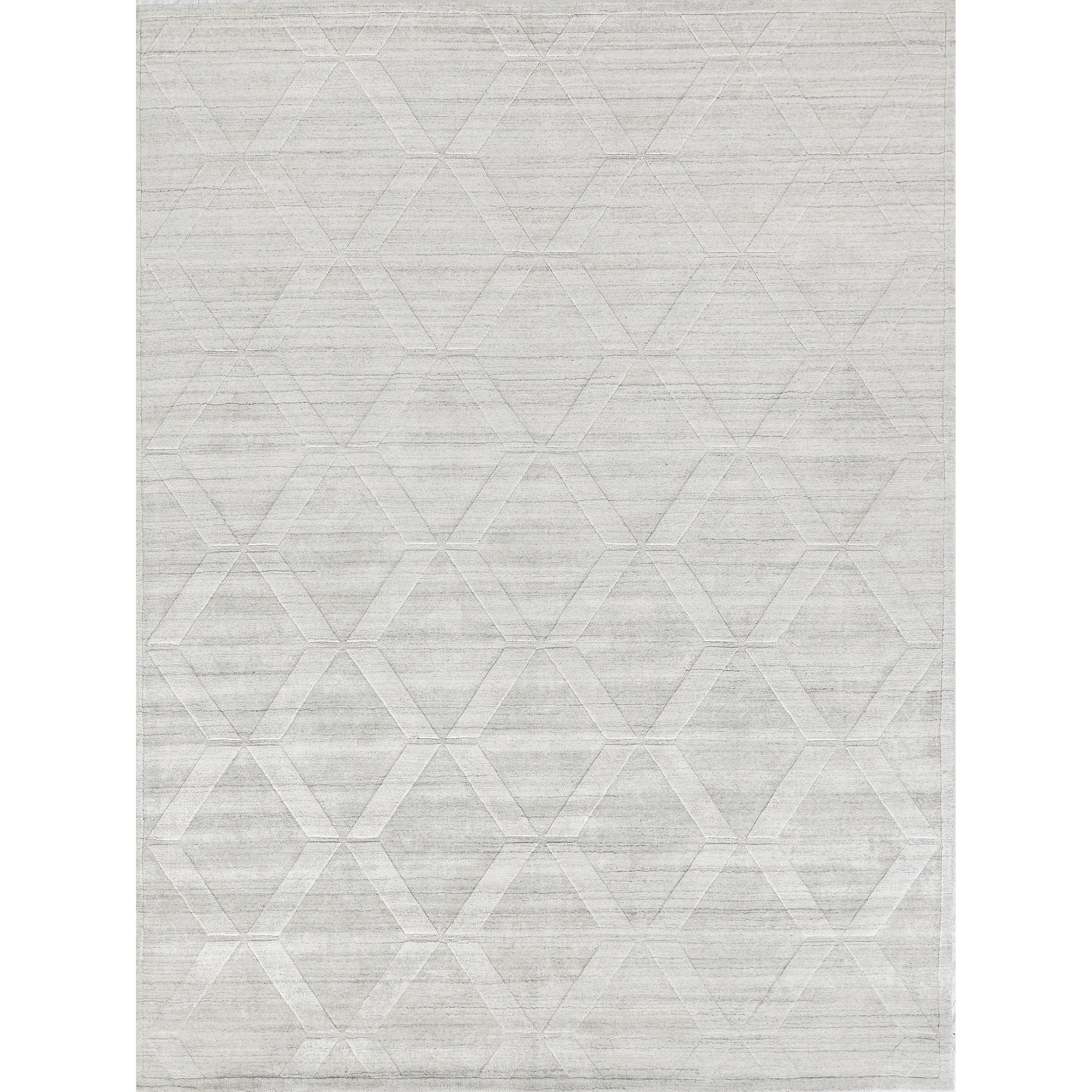 Lotus Hand Tufted Wool Bamboo Silk Ivory Area Rug