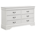 Louis Philippe 6 Drawer Dresser And Mirror White