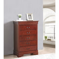 Louis Phillipe 5 Drawer Wood Veneer Chest