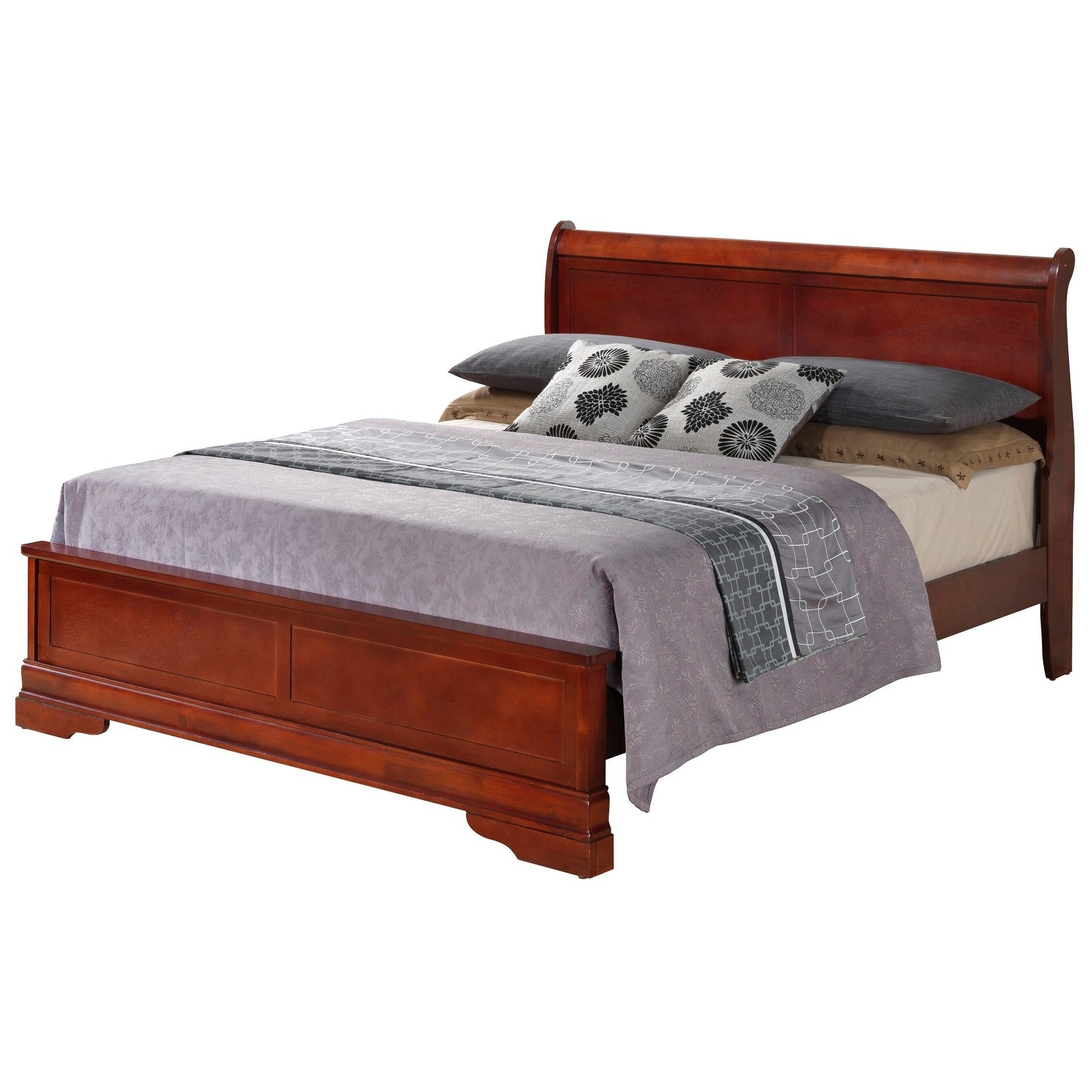 Louis Phillipe Wood Bed