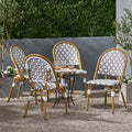 Louna Outdoor French Cafe Chair Set Of 4 By Christopher Knight Home
