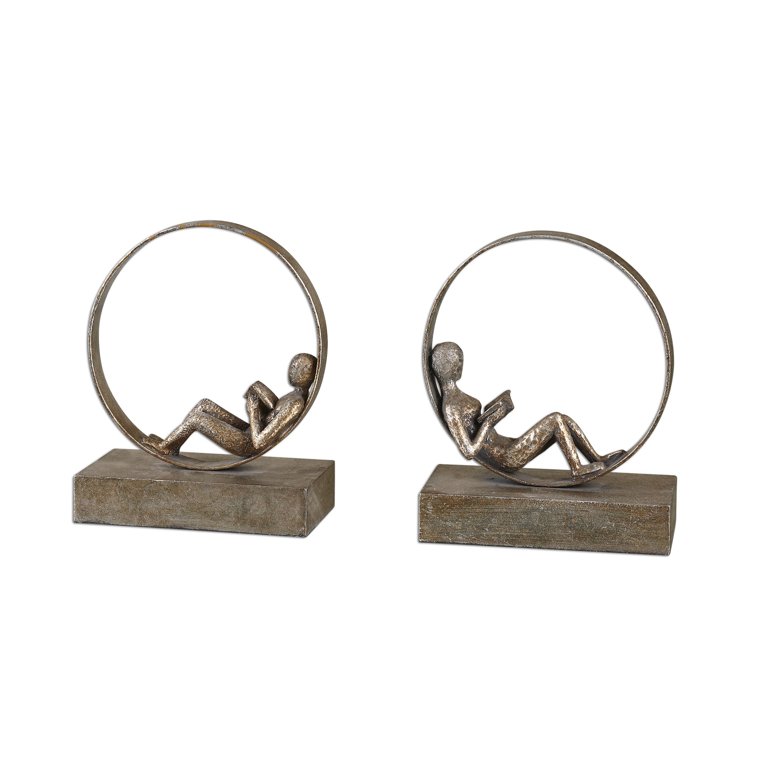 Uttermost Lounging Reader Bookends Set Of 2