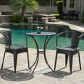 Lourdes Outdoor 3 Piece Cast Bistro Set By Christopher Knight Home
