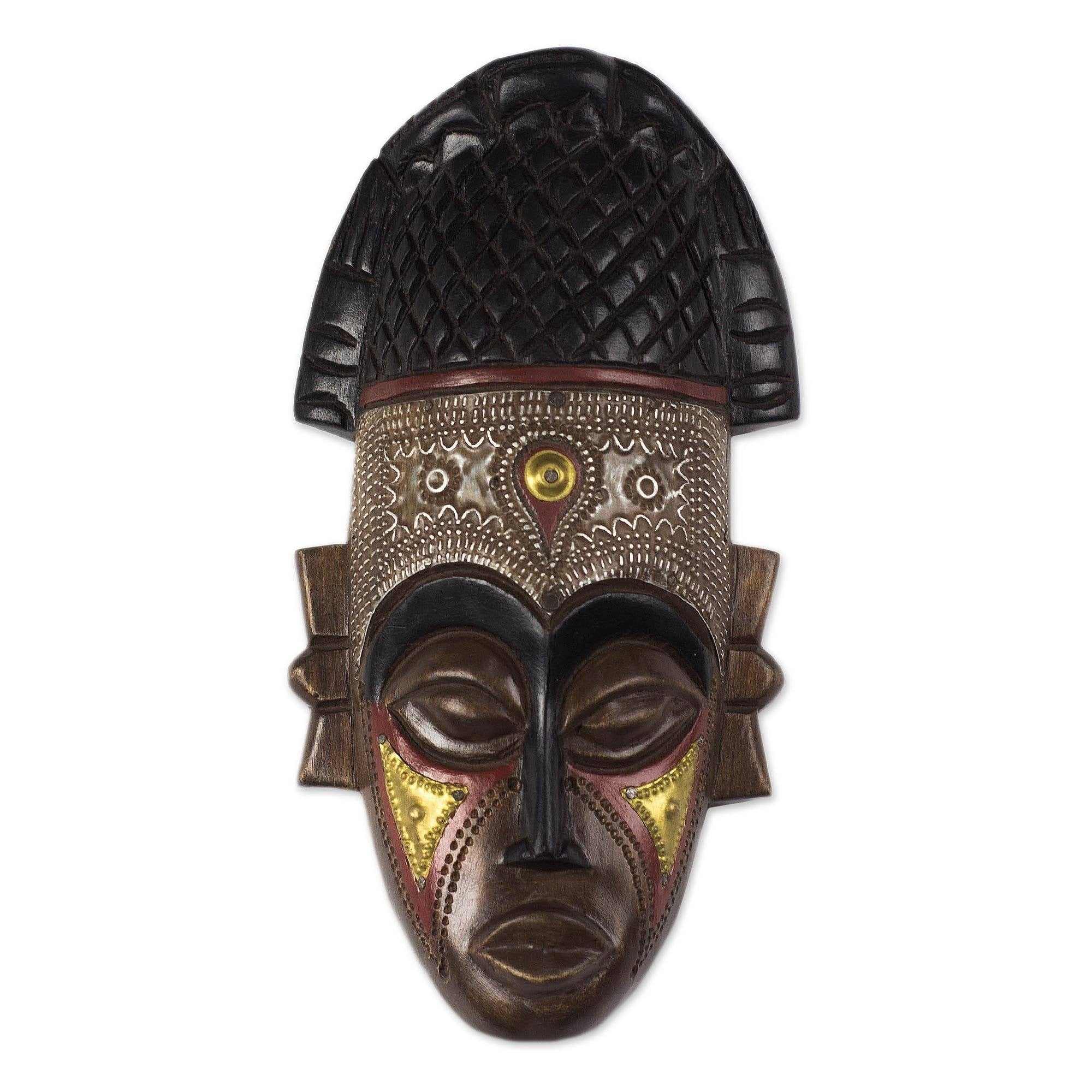 Lovely Crown African Wood Mask