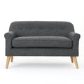 Loveseat 2 Seater Sofa Couch With Button Tufted Settee Sofa Couch With Rolled Armrests And Wood Legs
