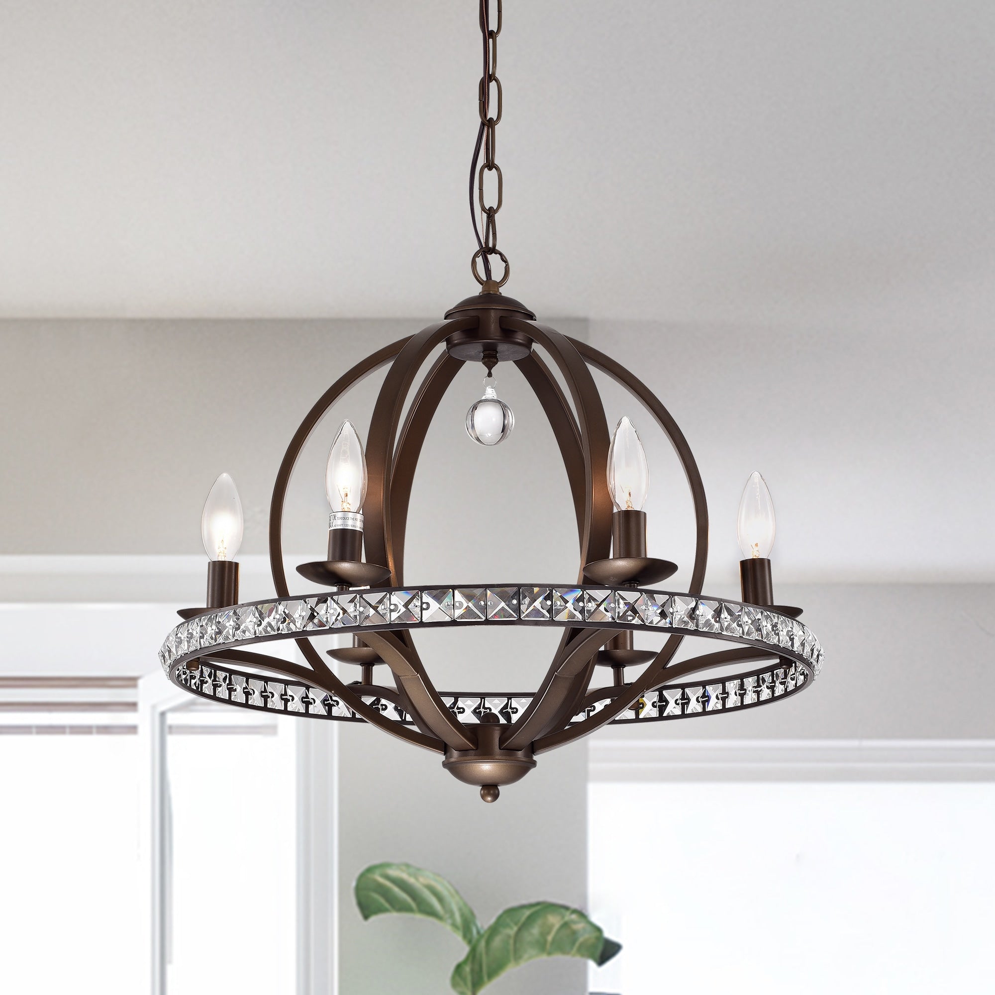 Lovi 6 Light Antique Bronze Pendant Lamp