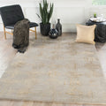 Lowood Handmade Geometric Taupe Gold Area Rug 5X8