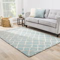 Lubec Handmade Trellis Blue Cream Area Rug 9 X 12 810 X119