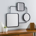 Lucci Black Contemporary Geometric 25X29 Inch Mirror 29 H X 25 W