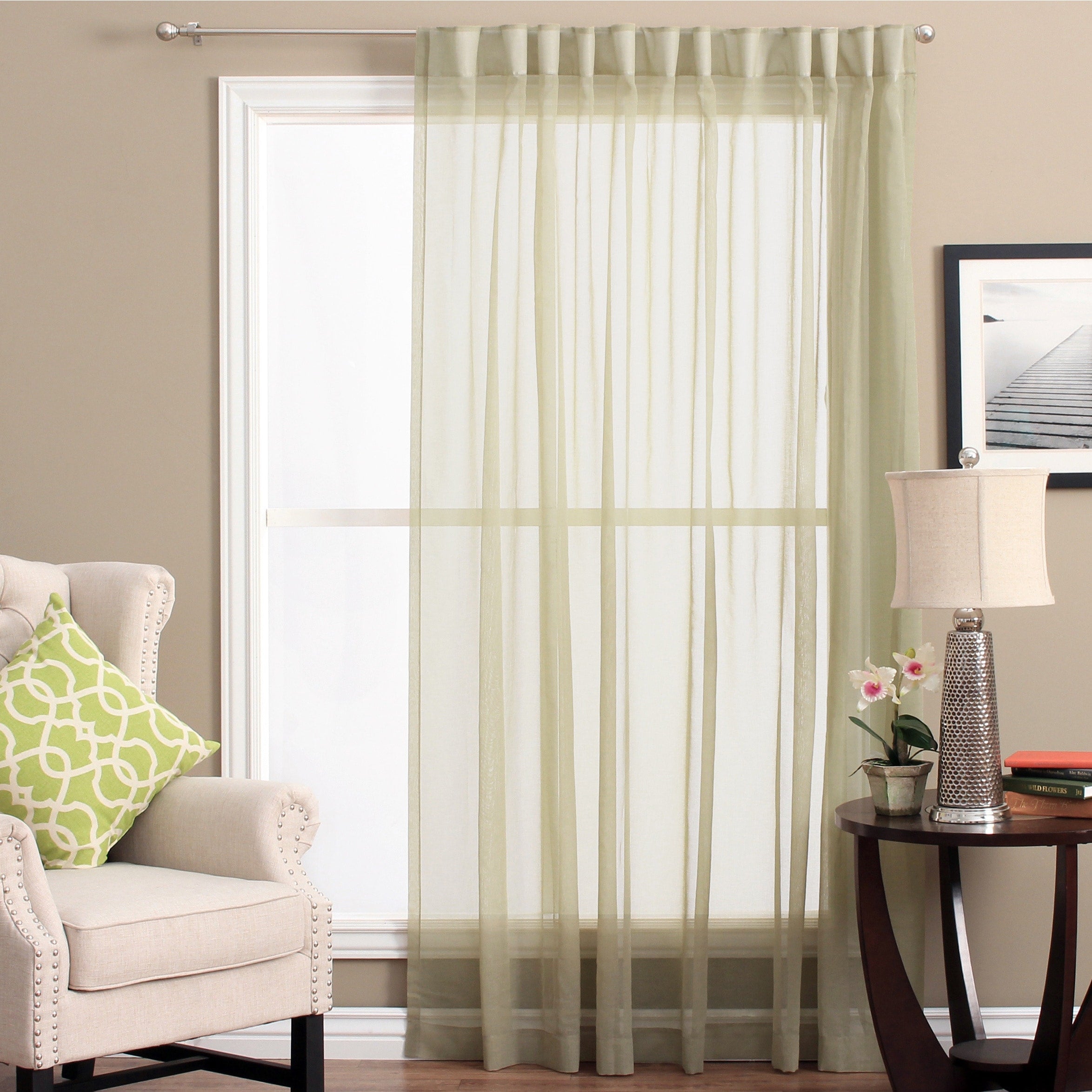 Lucerne Wanda Pleat Back Tab Patio Curtain Panel 104 X 84
