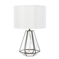 Luchia Glass Brass Geometric Table Lamp Clear 18.25 H