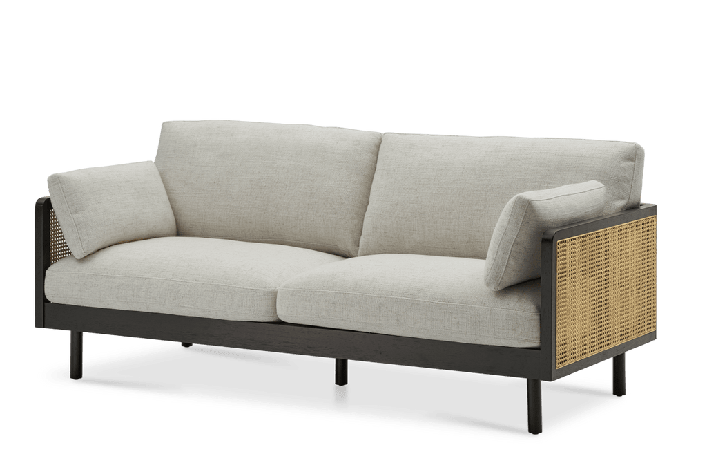 Lucia Cane Sofa, Black