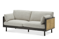 Lucia Cane Sofa, Black