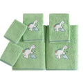 Lucia Minelli Kids Dinosaur Butterfly Embroidered 6 Piece Turkish Cotton Towel Set