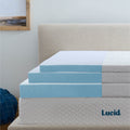 Lucid Comfort Collection 2 Inch Surecool Gel Infused Memory Foam Mattress Topper