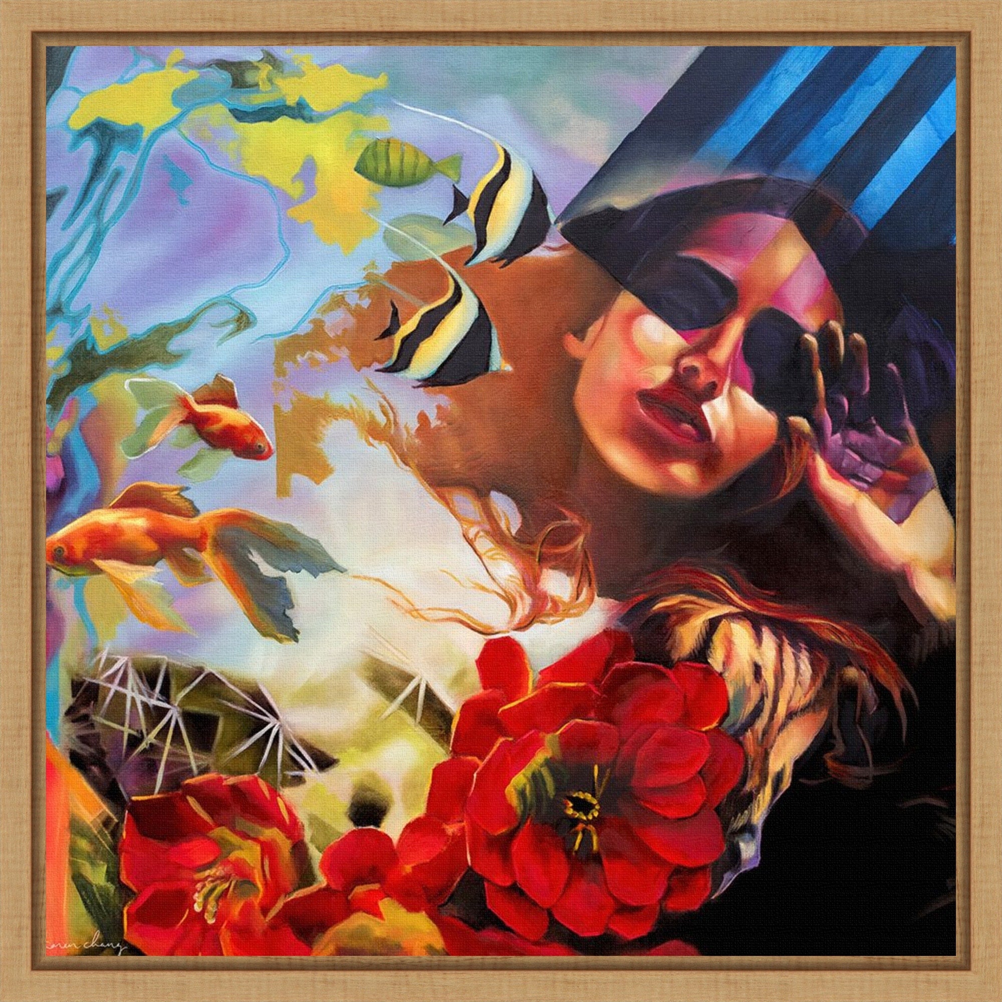 Lucid Dreams By Karen Chang Framed Canvas Wall Art Print