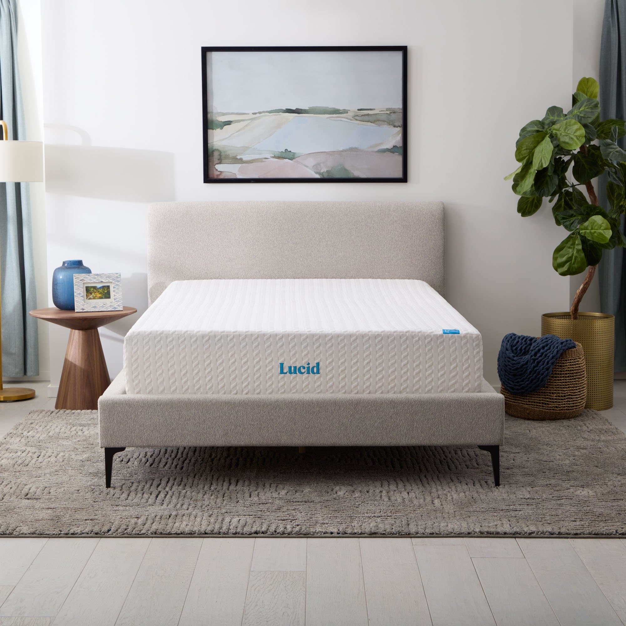 Lucid Comfort Collection 12 Inch Surecool Gel Memory Foam Mattress