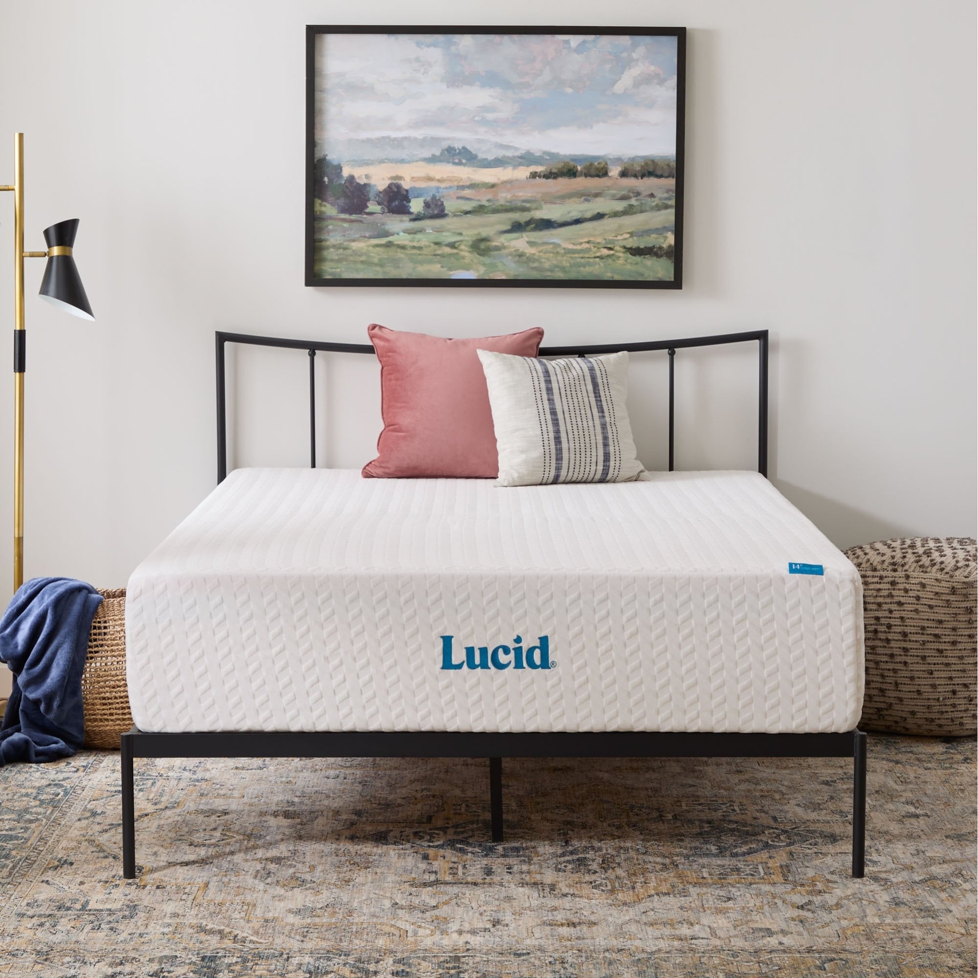 Lucid Comfort Collection 14 Inch Plush Full Size Gel Memory Foam Mattress