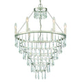 Lucille 6 Light Antique Silver Chandelier 24 W X 35 H